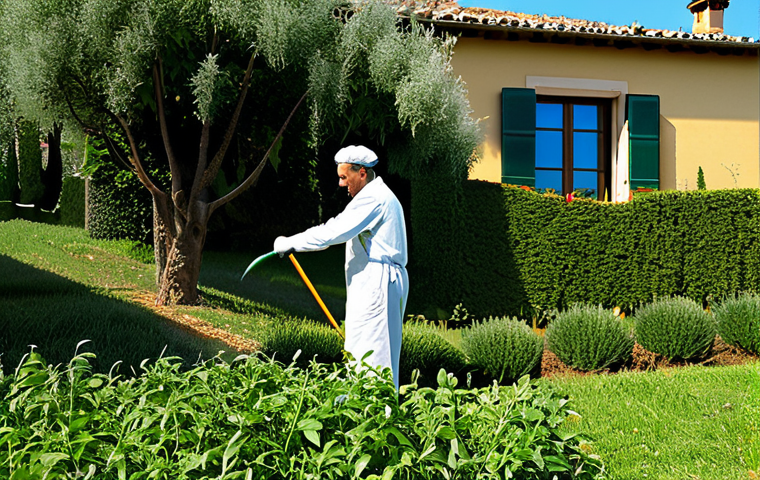 Pruning Financial "Weeds"**
"A serene Italian garden scene. A gardener, dressed in professional attire (fully clothed, modest clothing), carefully pruning overgrown weeds (symbolizing debt) around thriving, healthy plants (representing investments). In the background, a traditional Tuscan villa under a sunny sky. The image conveys responsible financial management and prioritizing healthy growth. Safe for work, appropriate content, perfect anatomy, natural proportions, high quality, professional illustration."
**